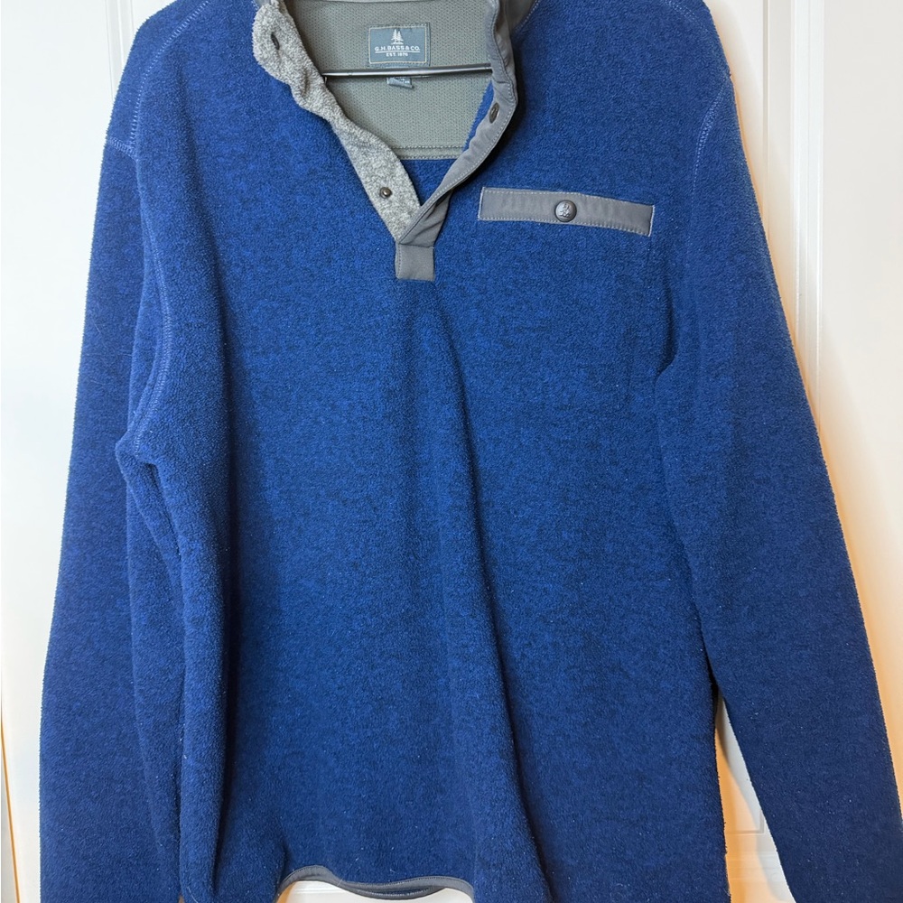 G.H. Bass & Co. Men's Blue and Gray Shirt Jacket